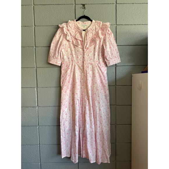 Julia Amory Ruffle Cotton Maxi Dress Dress size L - Picture 2 of 5
